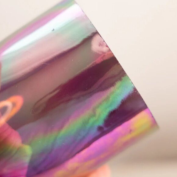 Fenton Purple Iridescent Glass Hobnail Snow Crest Fairy Lamp READ DETAILS - Picture 7 of 7